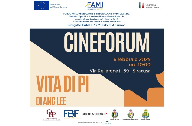 Siracusa. Il cinema è strumento di confronto e partecipazione: cineforum “Vita di Pi”